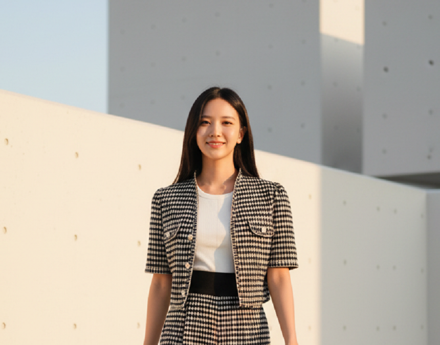 6583J - Round Neck Checkered Shirt Short Sleeves