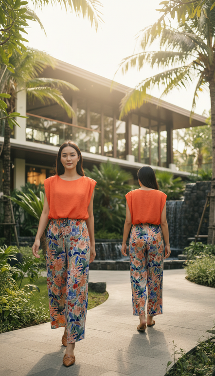 TOP 6657B Wide Neck Short Sleeves Chiffon Blouse with Elastic Hem