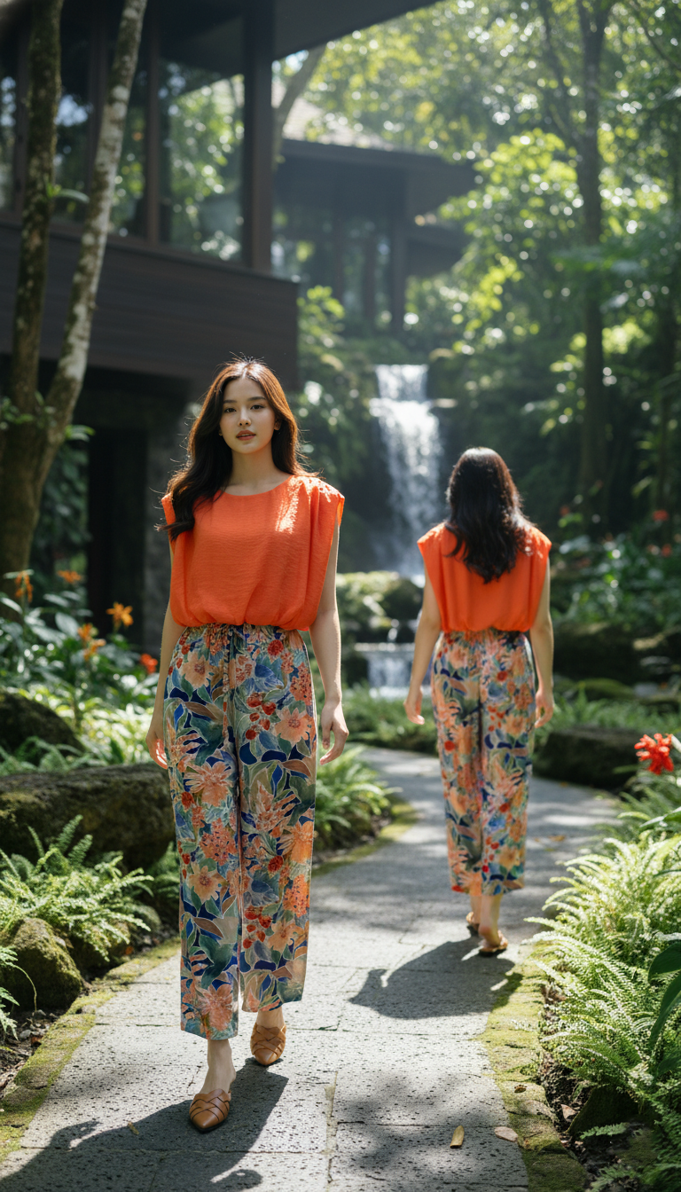 TOP 6657B Wide Neck Short Sleeves Chiffon Blouse with Elastic Hem