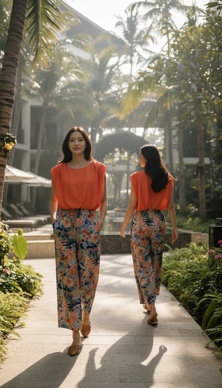 TOP 6657B Wide Neck Short Sleeves Chiffon Blouse with Elastic Hem