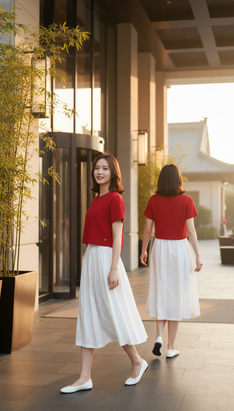 CROP 6616B Round Neck Crop Top 3D knitted Short Sleeves