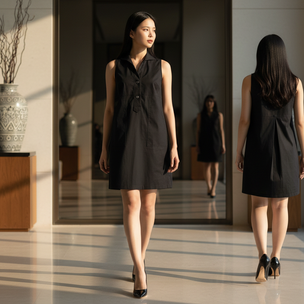 6477D - Sleeveless Shirt Dress