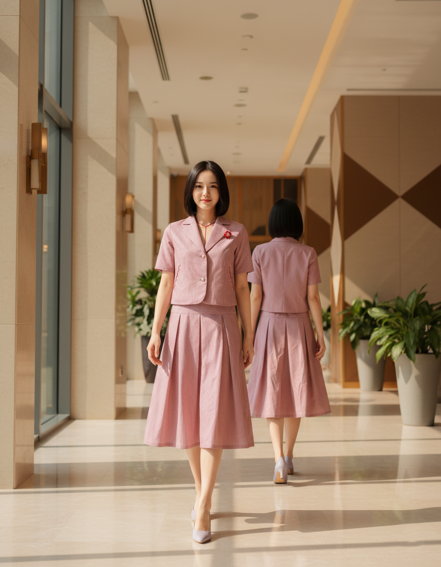 TOP 6728B Collar Suit Stripes Pattern Blouse Short Sleeves