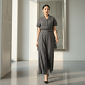 6469P - Straight-Leg Pants with Graphic printing fabric