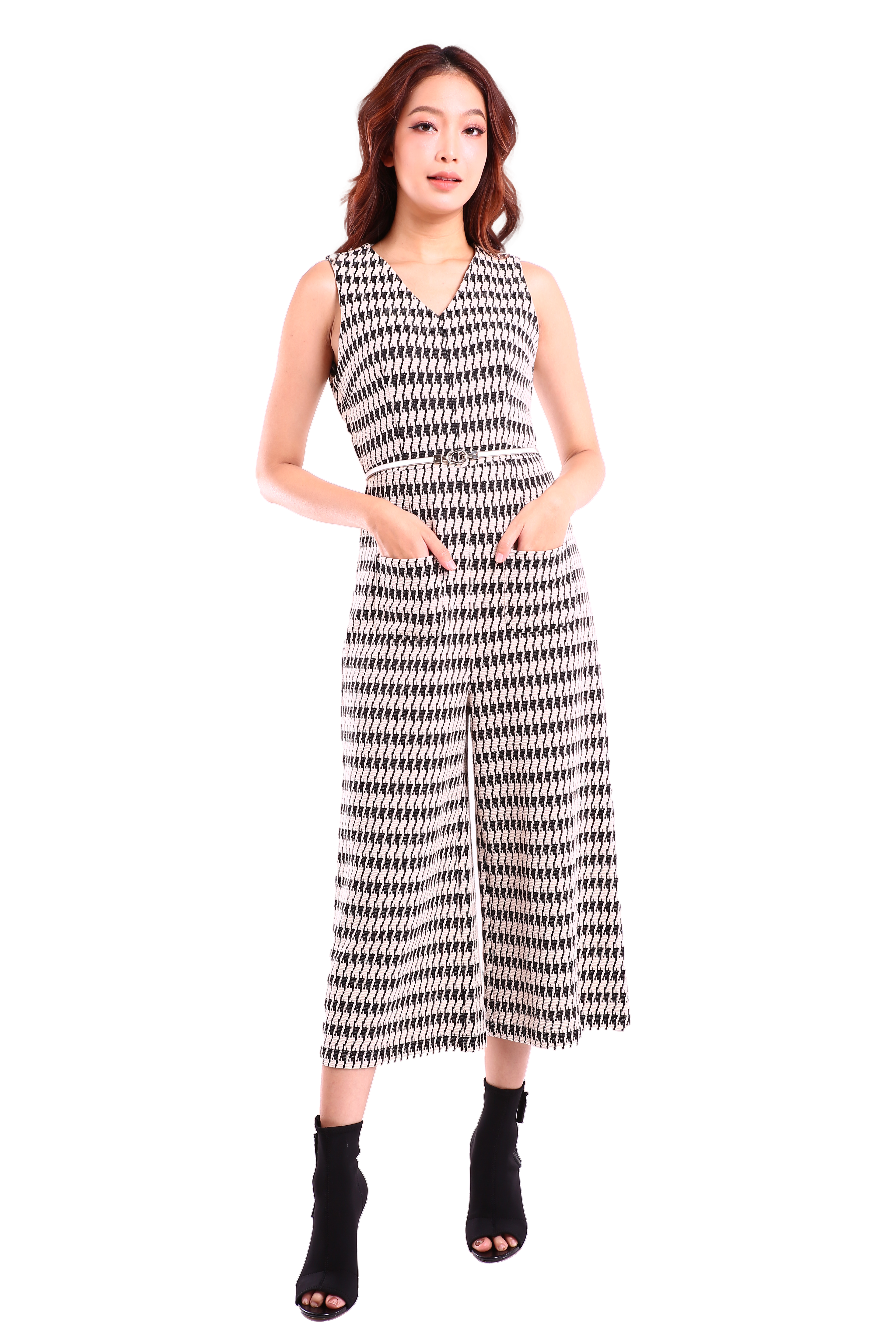 6213P - Long legs Jumpsuit V-Neck Sleeveless