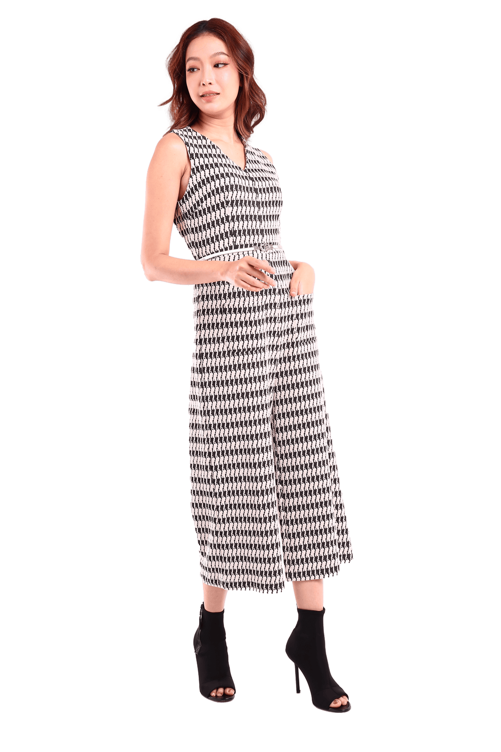 6213P - Long legs Jumpsuit V-Neck Sleeveless
