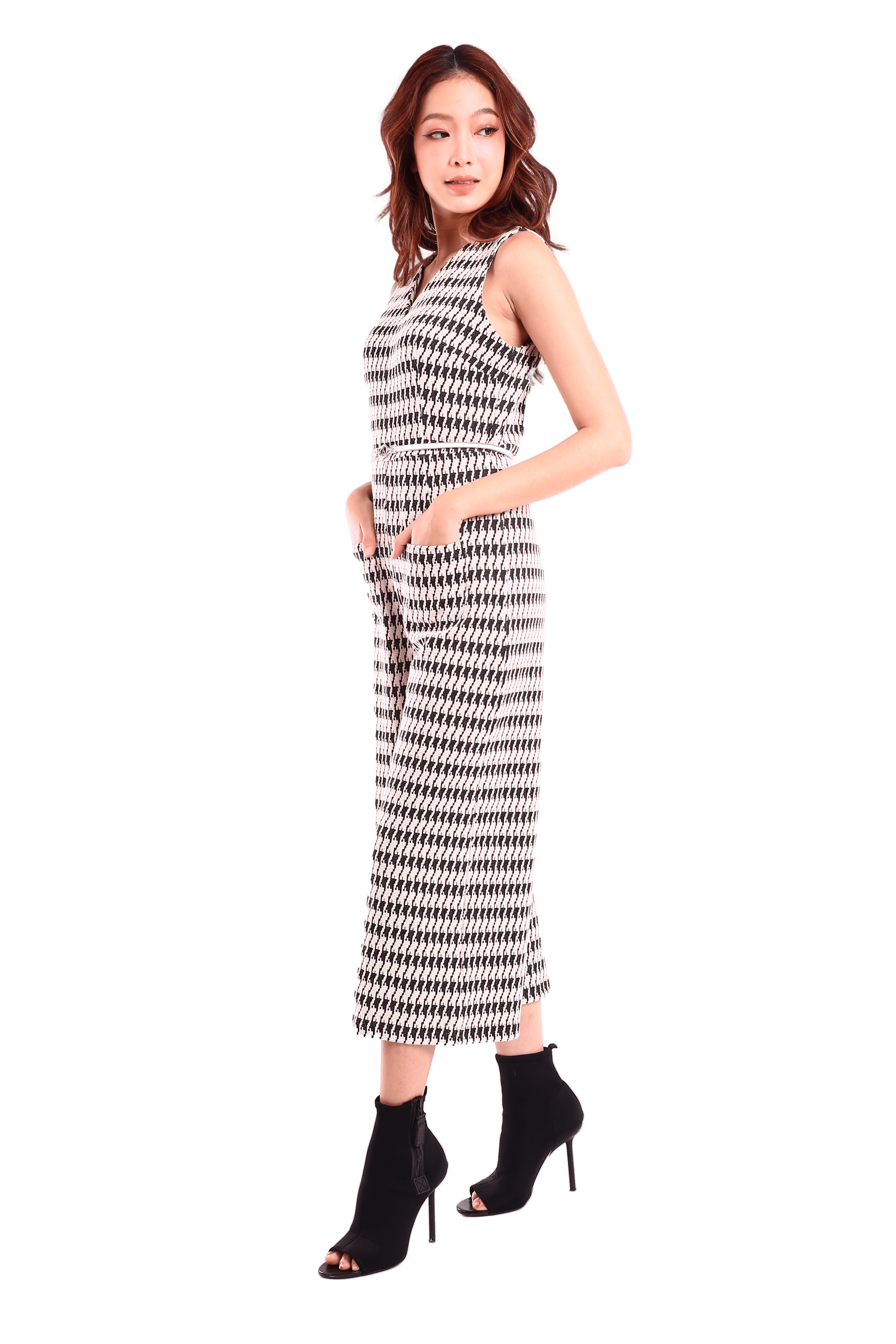 6213P - Long legs Jumpsuit V-Neck Sleeveless