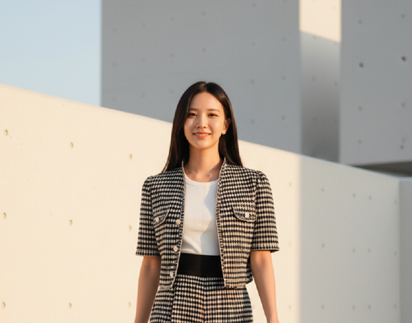 6583J - Round Neck Checkered Shirt Short Sleeves