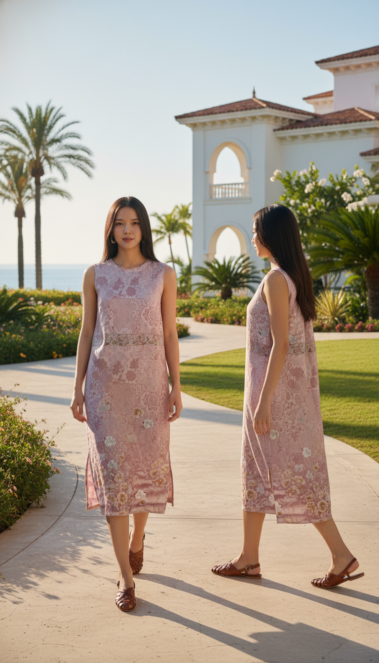 DRESS 6558D - Sleevesless Indian Shift Dress