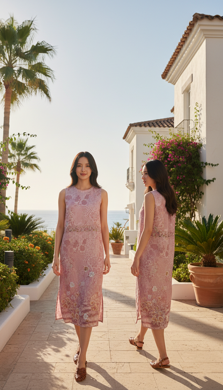 DRESS 6558D - Sleevesless Indian Shift Dress