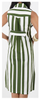 5831D - Vertical Tab Stripes Front Zip shirt sleeveless Dress