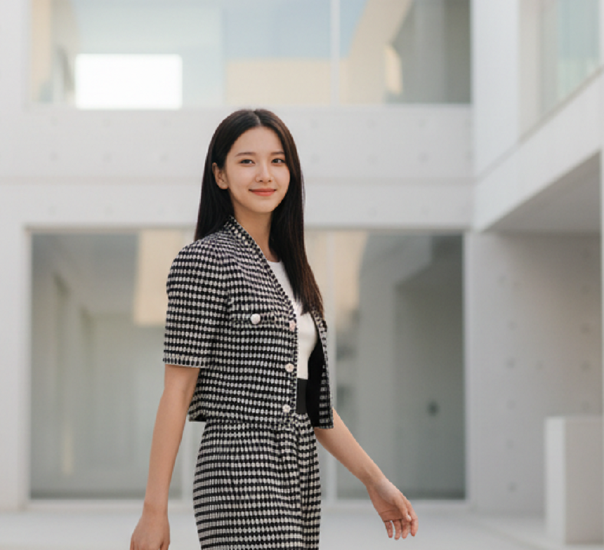 6583J - Round Neck Checkered Shirt Short Sleeves