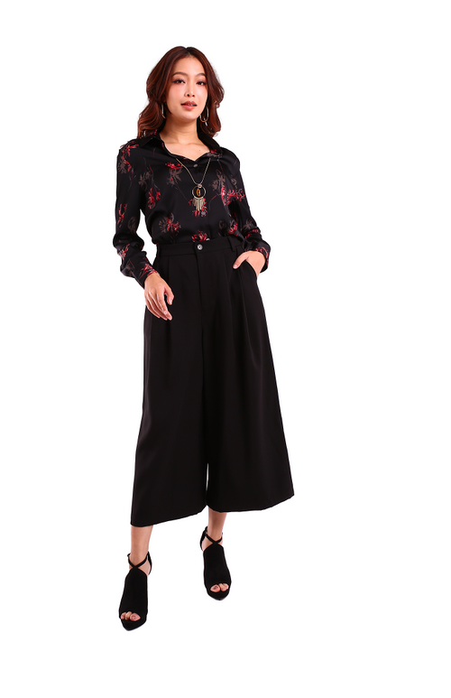 6138P - Culottes Pleated Pants