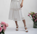 6315K - A-Line Lace Round Twisted Pleats Skirt
