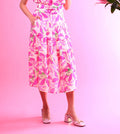 6337K - A-Line Floral Printed Skirt