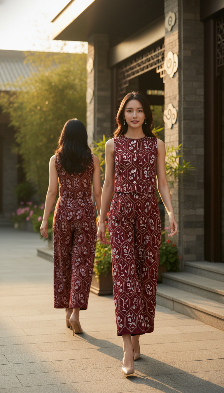 CROP 6547B - 3D Floral EMB Sleeveless Top Crop