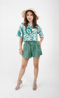 5835B - Cropped round neck T-Shirt Short Sleeves