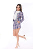 5043P Blue Tartan High Waist Short