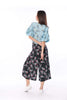 5058P Leaves Printed Crop Culotte