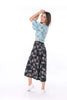 5058P Leaves Printed Crop Culotte