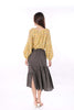 6012K Ruffed Fair Skirt Slit At Bottom Front And Back