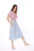 5083K Denim Midi Skirt Bio Bleach Light Blue