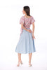 5083K Denim Midi Skirt Bio Bleach Light Blue