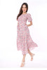 5066D Floral Puffed Sleeve Dress