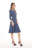 5210D Cut-Out Shoulder Dress Long Sleeves Fit And Flare Silhouette