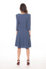 5210D Cut-Out Shoulder Dress Long Sleeves Fit And Flare Silhouette