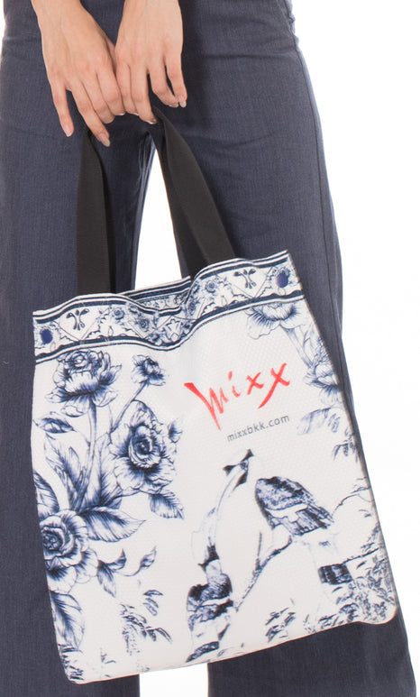 5228A Indigo Rose And Mixx Logo Shopping Bag