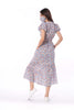 6013D Crossed Rope Dress Puffed Sleeve Free Mask