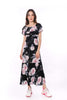 6016D Double Ruffled Pink Rose Maxi Dress