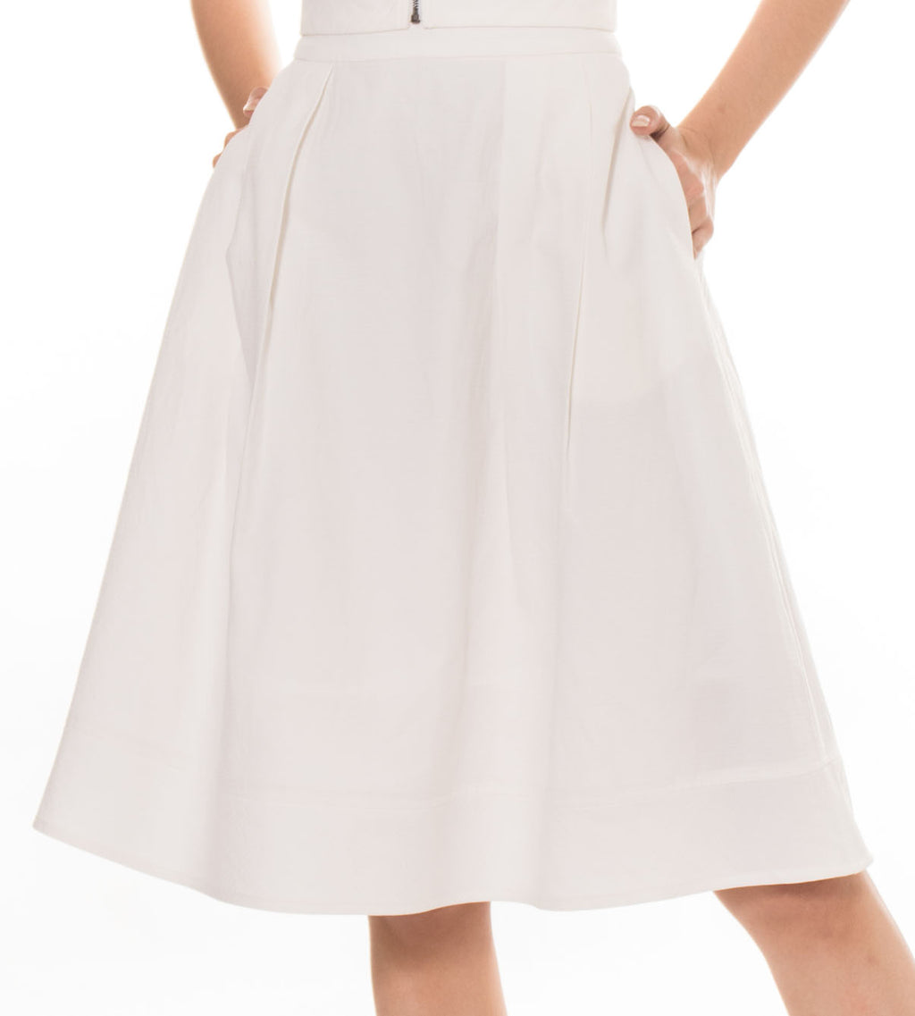 6067K Midi Skirt Semi Pleat With 2 Side Pocket