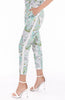 6037P Slim Fit Crop Capri With Jacquard Printed Racing Stripe  Pants