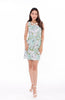 6036D Square Neck Shift Dress In Jacquard