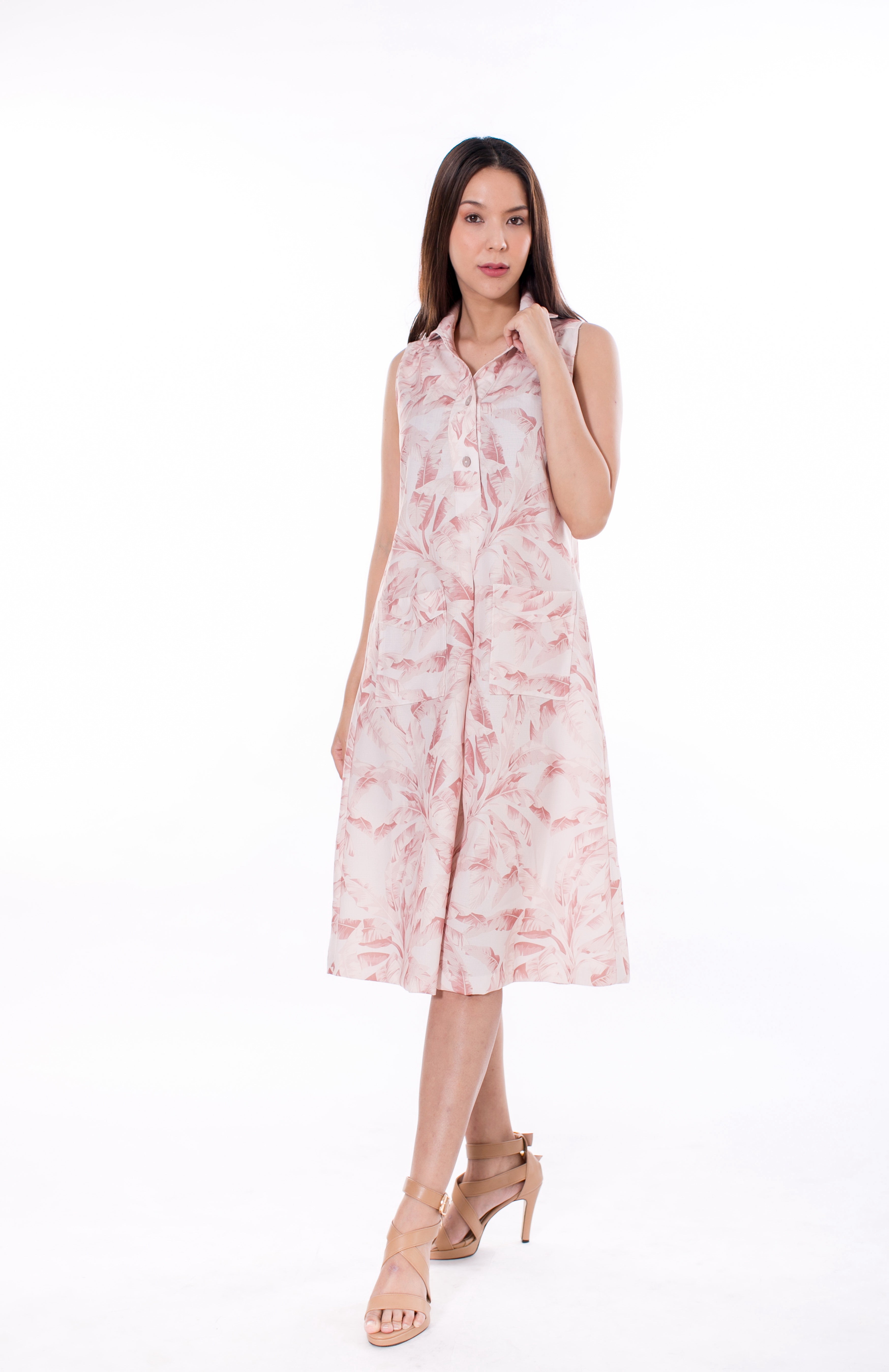 6027D Safari Loose Dress Sleeveless