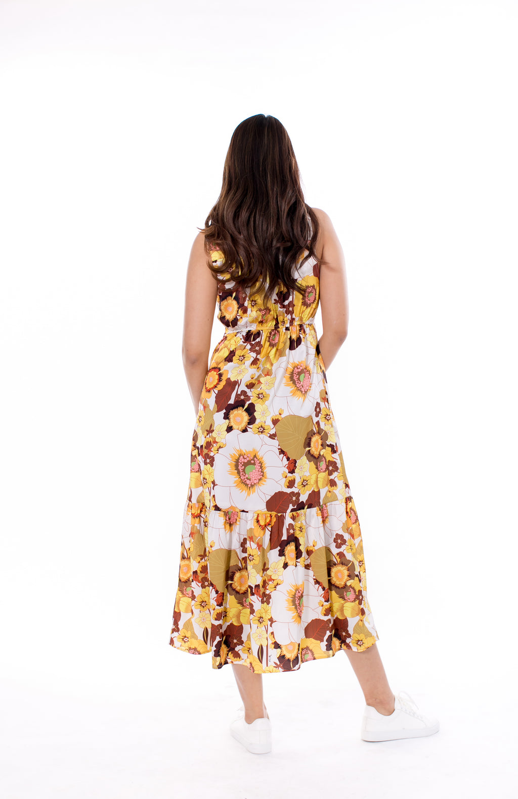 6032D V-Neck dress Button-down  In Satin