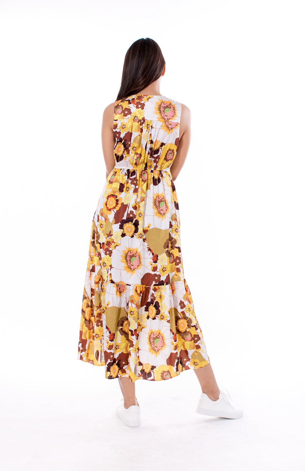 6032D V-Neck dress Button-down  In Satin
