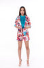 6053J Crop Suit Long Sleeve In Mixx's Flower print