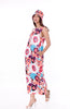 6056D  Maxi Dress Mixx's exclusive Print on Jacquard