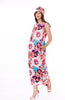 6056D  Maxi Dress Mixx's exclusive Print on Jacquard