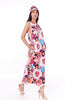 6056D  Maxi Dress Mixx's exclusive Print on Jacquard