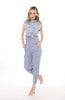 6063P  High Waist Button Belt Ankle trap Pants