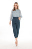 5176P High Waist Pants Semi Pleated Tapered Shape With 2 Side Pocket